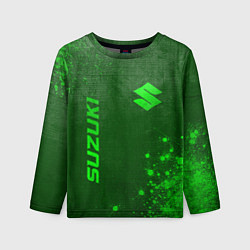 Детский лонгслив Suzuki - green gradient вертикально