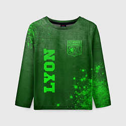 Лонгслив детский Lyon - green gradient вертикально, цвет: 3D-принт