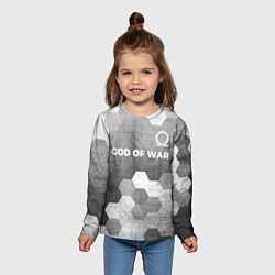 Лонгслив детский God of War - grey gradient посередине, цвет: 3D-принт — фото 2