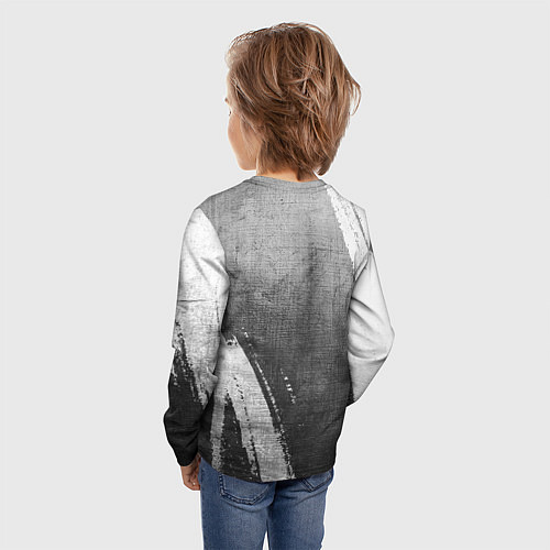 Детский лонгслив Napoli - grey gradient вертикально / 3D-принт – фото 4
