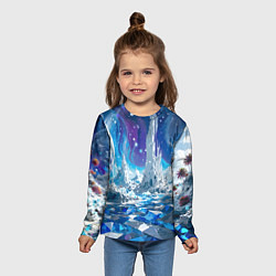 Лонгслив детский Космический фантастический пейзаж, цвет: 3D-принт — фото 2