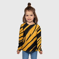 Лонгслив детский Тигровый раскрас, цвет: 3D-принт — фото 2