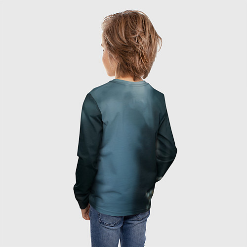 Детский лонгслив Солдат волк / 3D-принт – фото 4