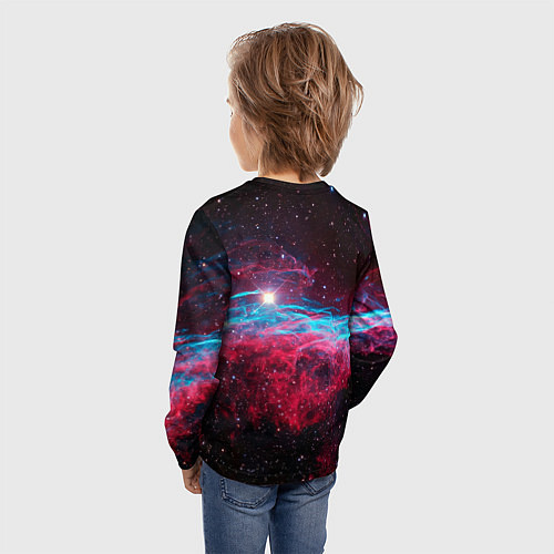 Детский лонгслив Далматинец бравый космонавт - нейроарт / 3D-принт – фото 4