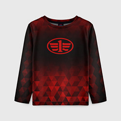 Лонгслив детский FAW red poly, цвет: 3D-принт