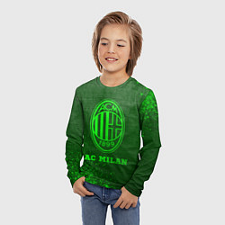 Лонгслив детский AC Milan - green gradient, цвет: 3D-принт — фото 2