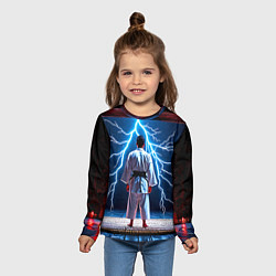 Лонгслив детский Айкидоист и молния, цвет: 3D-принт — фото 2