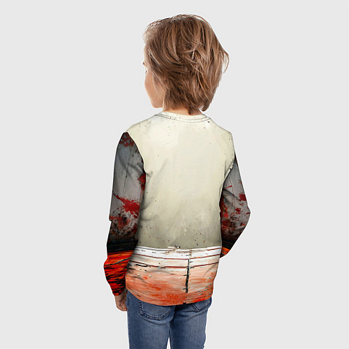 Детский лонгслив Боец боевых искусств / 3D-принт – фото 4