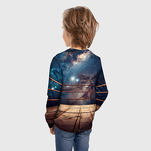 Детский лонгслив Космический ринг / 3D-принт – фото 4