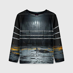 Лонгслив детский Черный ринг, цвет: 3D-принт