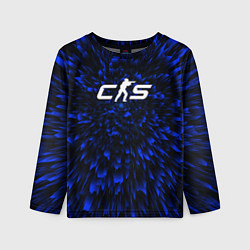 Лонгслив детский Counter-Strike 2 blue energy, цвет: 3D-принт