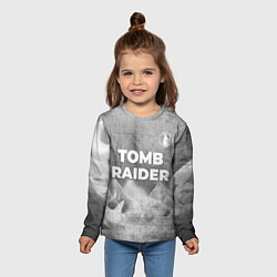 Лонгслив детский Tomb Raider - grey gradient посередине, цвет: 3D-принт — фото 2
