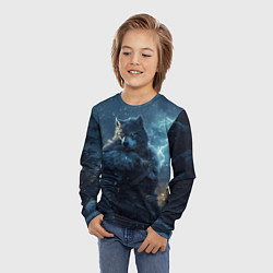 Лонгслив детский Волк в доспехах, цвет: 3D-принт — фото 2