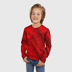 Лонгслив детский Красный камень абстракция, цвет: 3D-принт — фото 2