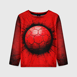 Лонгслив детский Красный гандбольный мяч, цвет: 3D-принт