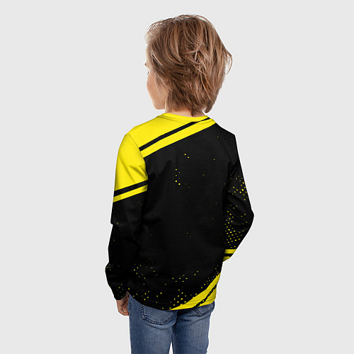 Детский лонгслив Borussia полосы / 3D-принт – фото 4
