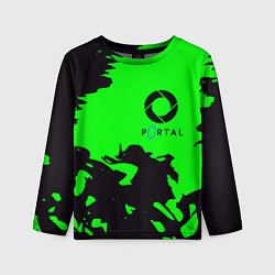Лонгслив детский Portal черный дым, цвет: 3D-принт
