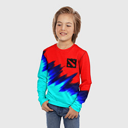 Лонгслив детский Dota краски, цвет: 3D-принт — фото 2