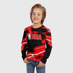 Лонгслив детский NBA шторм, цвет: 3D-принт — фото 2