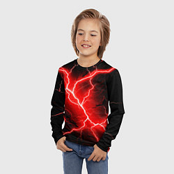 Лонгслив детский Lightning, цвет: 3D-принт — фото 2