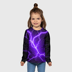 Лонгслив детский Color purple black, цвет: 3D-принт — фото 2