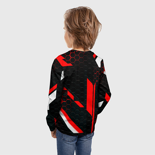 Детский лонгслив Monster energy sport geometry / 3D-принт – фото 4