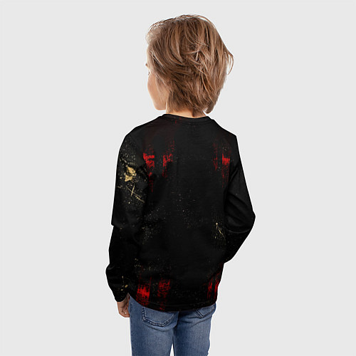 Детский лонгслив Наездница конный спорт / 3D-принт – фото 4