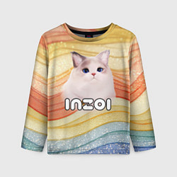 Лонгслив детский Inzoi кошечка, цвет: 3D-принт
