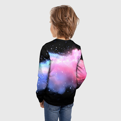 Детский лонгслив Inzoi логотип и кошечка на облаке / 3D-принт – фото 4