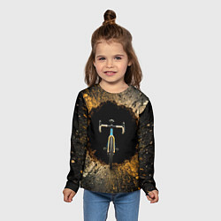 Лонгслив детский Циклокроссовый велосипед, цвет: 3D-принт — фото 2