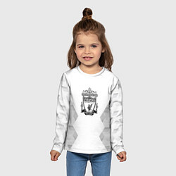 Лонгслив детский Liverpool white poly, цвет: 3D-принт — фото 2