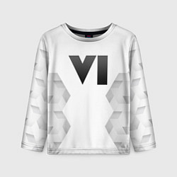 Лонгслив детский GTA 6 white poly, цвет: 3D-принт