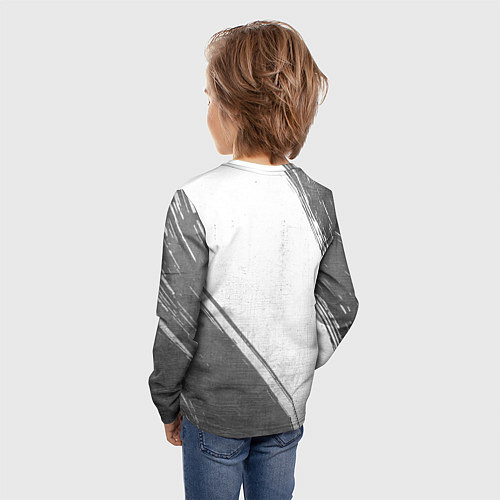 Детский лонгслив Suzuki - white gradient вертикально / 3D-принт – фото 4