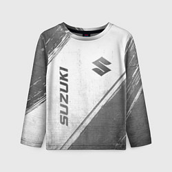 Детский лонгслив Suzuki - white gradient вертикально