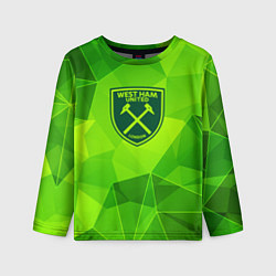 Детский лонгслив West Ham green poly