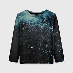 Детский лонгслив Черно-синий текстурный фон