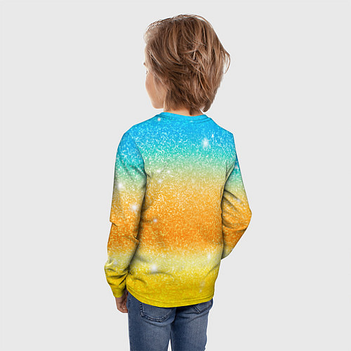 Детский лонгслив Inzoi лого и блестки / 3D-принт – фото 4