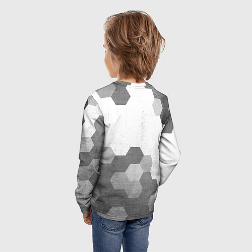 Детский лонгслив Skoda - white gradient посередине / 3D-принт – фото 4