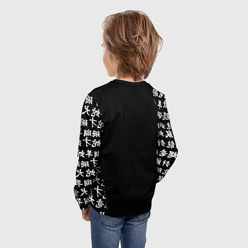 Детский лонгслив Monster energy japan symbol / 3D-принт – фото 4