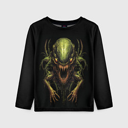 Лонгслив детский Пришелец - ящер, цвет: 3D-принт