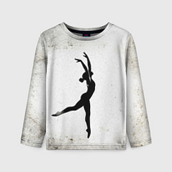 Детский лонгслив Спортивная гимнастика на белом
