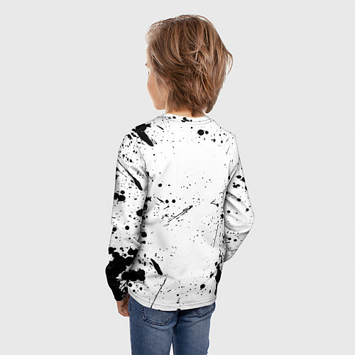 Детский лонгслив Monster energy брызги красок / 3D-принт – фото 4
