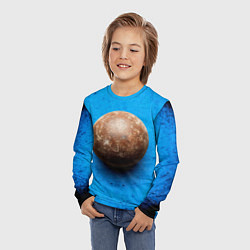Лонгслив детский Ядро для талкания на синем, цвет: 3D-принт — фото 2