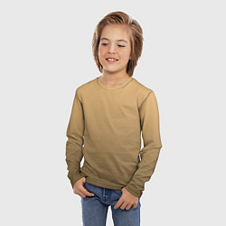 Лонгслив детский Градиент бежевый текстура, цвет: 3D-принт — фото 2