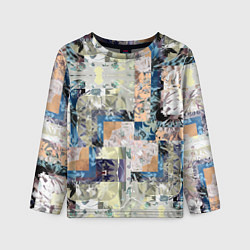 Детский лонгслив Цветочная геометрическая абстракция