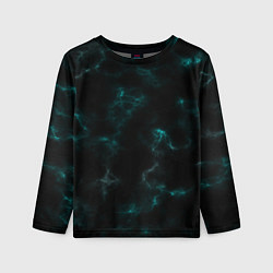 Лонгслив детский Color black turquoise, цвет: 3D-принт