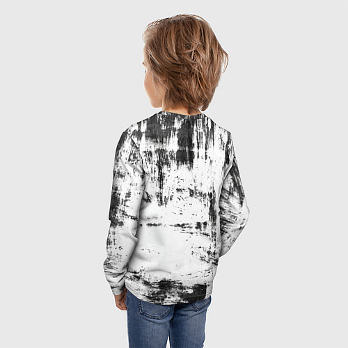 Детский лонгслив Color black and white / 3D-принт – фото 4