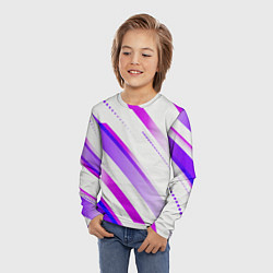 Лонгслив детский Color white pink, цвет: 3D-принт — фото 2