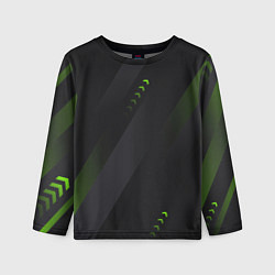 Лонгслив детский Color black green, цвет: 3D-принт