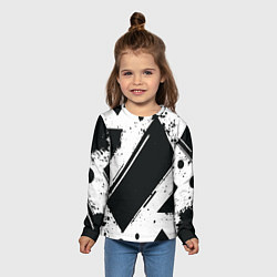 Лонгслив детский Color black white, цвет: 3D-принт — фото 2